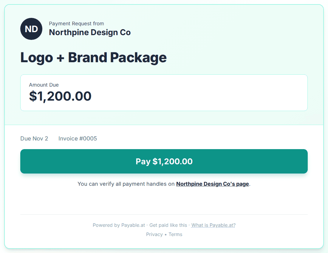 Payment reminder software for graphic designers