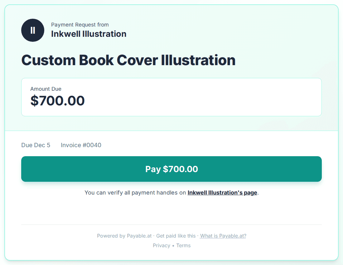 Payment reminder software for illustrators