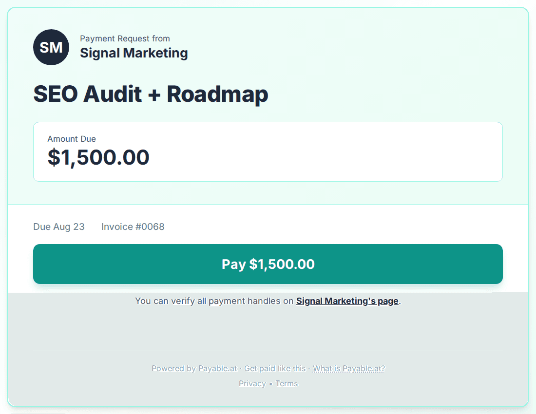 Payment reminder software for marketing consultants