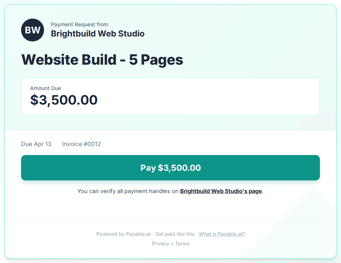Payment reminder software for web developers